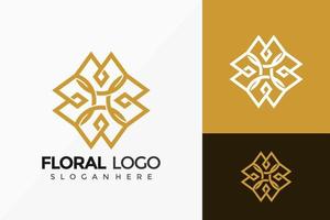 design del logo floreale di bellezza. il logo di un'idea moderna progetta il modello dell'illustrazione di vettore