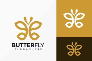 lettera b farfalla logo disegno vettoriale. emblema astratto, concetto di design, loghi, elemento logotipo per modello. vettore