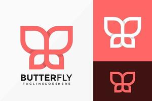 disegno vettoriale del logo dell'identità del marchio della farfalla. emblema astratto, concetto di design, loghi, elemento logotipo per modello.