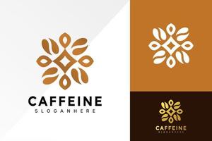 caffè logo design, chicchi di caffè loghi aziendali vettore, logo moderno, logo progetta illustrazione vettoriale template