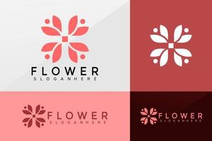 vettore del logo del fiore di bellezza, design del logo dell'identità del marchio, logo moderno, modello di illustrazione vettoriale dei disegni del logo