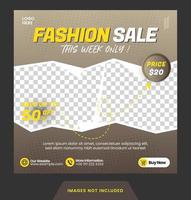 social media post feed moda donna layout per social media template layout vector