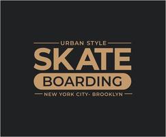 disegno vettoriale di t-shirt tipografia skate boarding