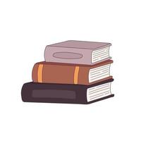 pila di libri illustrazione di doodle di vettore. pila di libri per biblioteca scolastica o libreria vettore