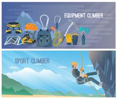 Arrampicata Banner Illustrazione vettore