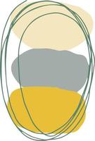 poster modello di astrazione, carta. scarabocchio disegnato a mano. 2021 colori di tendenza oro, verde, grigio, giallo. coperture per arredamento d'interni vettore