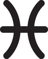 segno zodiacale pesci simbolo semplice vettore