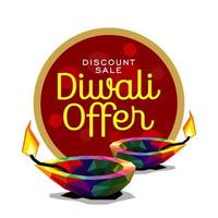 illustrazione del diwali per la celebrazione della tipografia del festival della comunità indù vettore