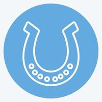 icona ferro di cavallo - stile occhi azzurri - illustrazione semplice, buona per stampe, annunci, ecc vettore