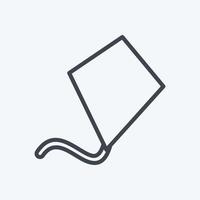 icona aquilone - stile linea - semplice illustrazione vettore