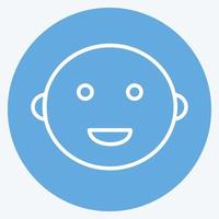 icona bambino - stile occhi azzurri - illustrazione semplice vettore