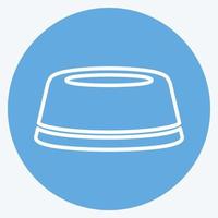 berretto con icona - stile occhi azzurri - illustrazione semplice vettore