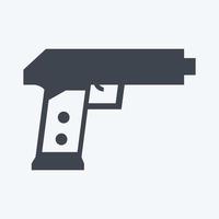 icona pistola giocattolo - stile glifo - semplice illustrazione vettore