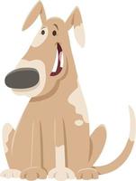 cartone animato cane maculato beige personaggio animale vettore