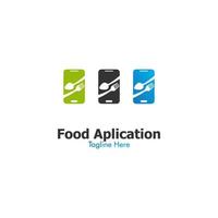illustrazione grafica vettoriale del logo dell'applicazione alimentare. perfetto da utilizzare per l'azienda alimentare