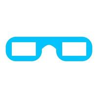 occhiali da cinema su sfondo bianco vettore