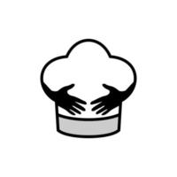 illustrazione grafica vettoriale del logo del cappello da chef. perfetto da utilizzare per l'azienda tecnologica