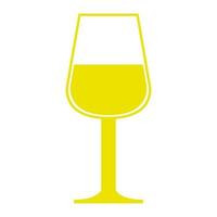 bicchiere di vino su sfondo bianco vettore