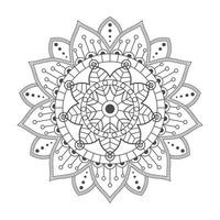 mandala di fiori su sfondo bianco vettore