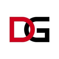 illustrazione grafica vettoriale del moderno logo della lettera dg. perfetto da utilizzare per l'azienda tecnologica
