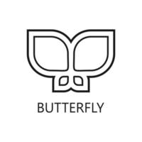 icona della farfalla. l'icona della farfalla di vettore piatto alla moda su sfondo bianco, illustrazione vettoriale può essere utilizzata per il web e mobile