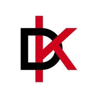 illustrazione grafica vettoriale del logo moderno della lettera dk. perfetto da utilizzare per l'azienda tecnologica