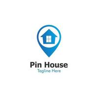illustrazione grafica vettoriale del logo della casa pin. perfetto da utilizzare per l'azienda tecnologica