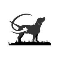 illustrazione grafica vettoriale del logo del cane beagle stella. perfetto da utilizzare per l'azienda tecnologica