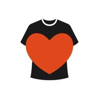 illustrazione grafica vettoriale del logo camicia amore. perfetto da utilizzare per l'azienda tecnologica
