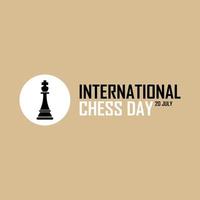 ispirazioni per il logo della giornata internazionale degli scacchi vettore
