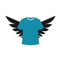 illustrazione grafica vettoriale del logo dell'ala della camicia. perfetto da utilizzare per l'azienda tecnologica
