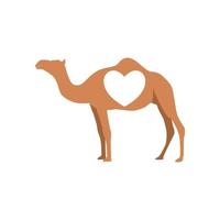 illustrazione grafica vettoriale del logo di amore cammello. perfetto da utilizzare per l'azienda tecnologica