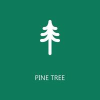 icona dell'albero di pino. icona di pino piatto vettoriale alla moda su sfondo bianco, illustrazione vettoriale può essere utilizzata per il web e mobile