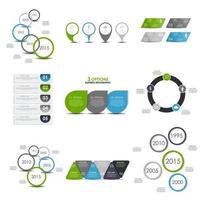 raccolta di modelli di infografica per l'illustrazione vettoriale aziendale