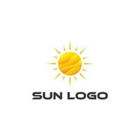 design creativo del logo del sole vettore