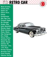 Automobile, retro automobile, storie dell&#39;automobile, ENV, vettore