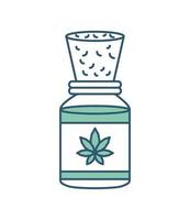 medicina di cannabis in bottiglia vettore
