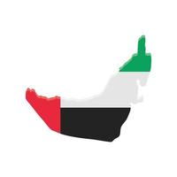 mappa e bandiera degli Emirati Arabi Uniti vettore