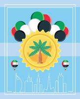 giornata nazionale degli Emirati Arabi Uniti vettore