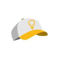 illustrazione grafica vettoriale del logo del cappello della lampadina. perfetto da utilizzare per l'azienda tecnologica