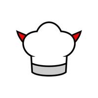 illustrazione grafica vettoriale del logo chef diavolo. perfetto da utilizzare per l'azienda tecnologica