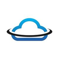 illustrazione grafica vettoriale del logo cloud. perfetto da utilizzare per l'azienda tecnologica