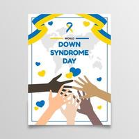 poster della giornata mondiale della sindrome di down vettore