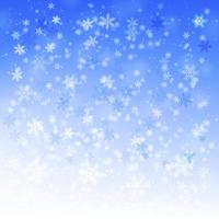 sfondo invernale azzurro con fiocchi di neve. vettore