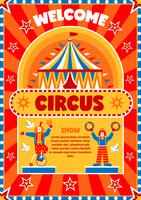 Poster di benvenuto Circo Show vettore