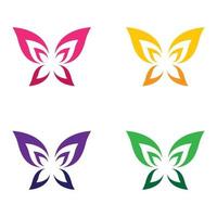 set di icone vettoriali modello logo farfalla