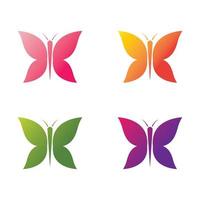 set di icone vettoriali modello logo farfalla