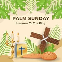 sfondo della celebrazione della domenica delle palme vettore