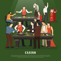 Illustrazione del concetto di casinò vettore