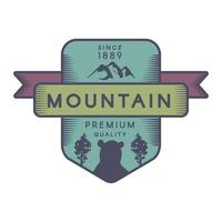 modello di logo vettoriale di montagna